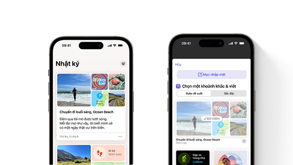 iPhone 15 iOS 17 cải thiện tính năng Nhật ký